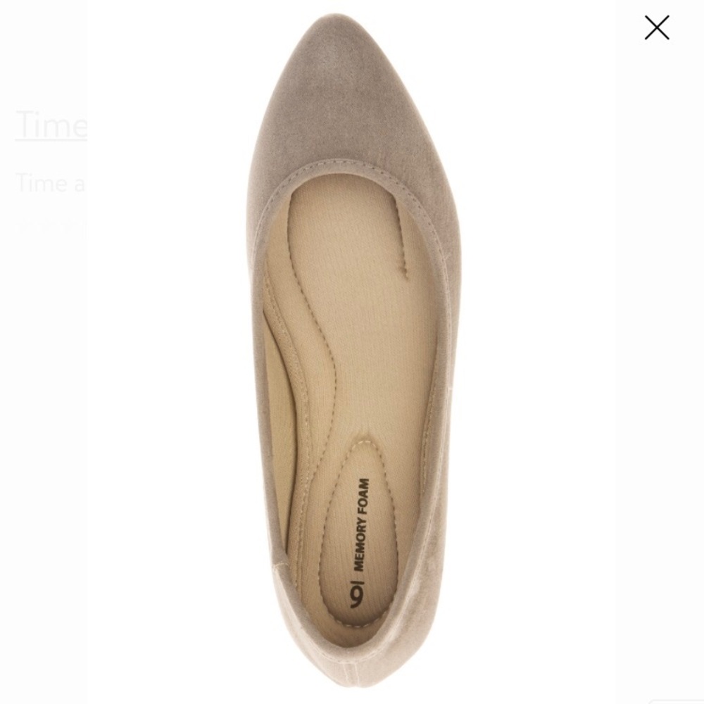 Taupe pointed toe flats new!